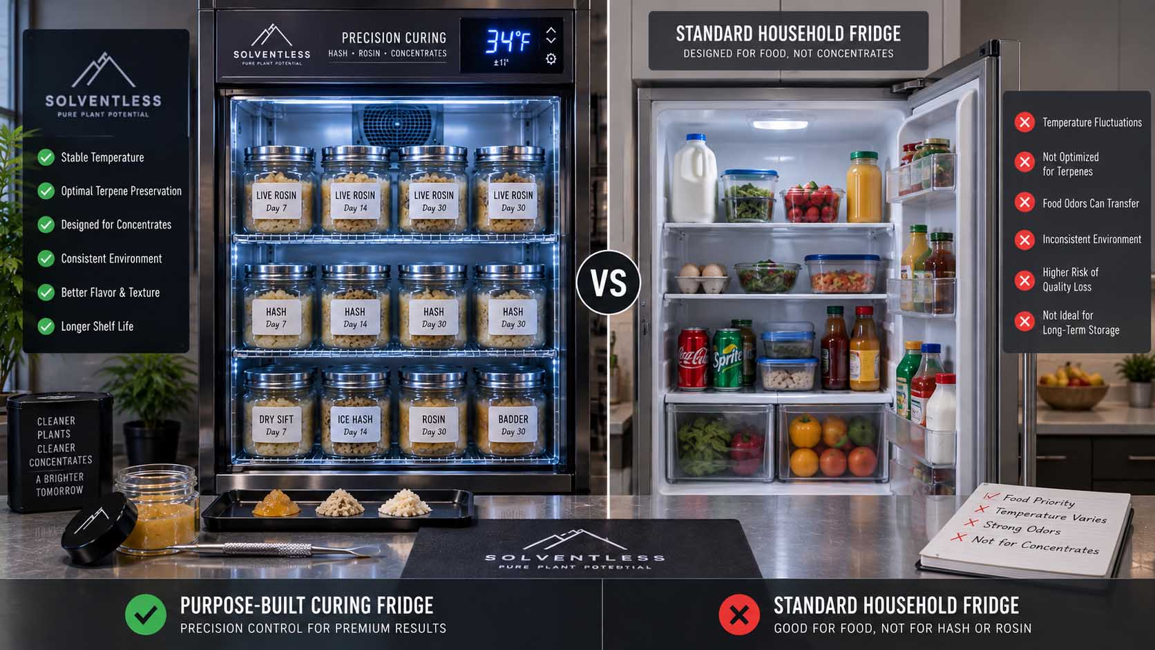Dedicated Hash Curing Fridge vs Household Refrigerator: What Is the Difference?